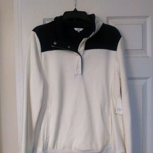 NWT Women's Crown & Ivy button fleece pullover